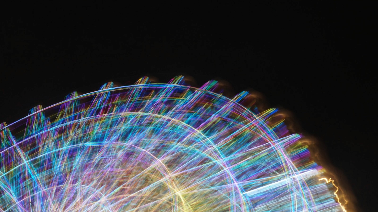 Theme park at night